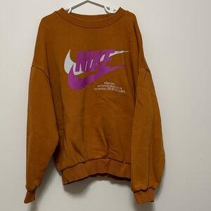 Nike Boys  Burnt Orange Crew Neck Sweater